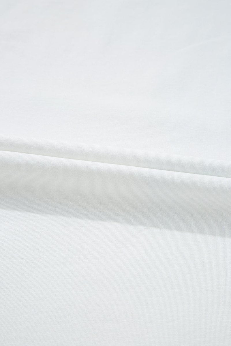 White Flag Bow Graphic Crewneck Tee