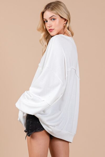 Ces Femme Exposed Seam Long Sleeve Sweatshirt - Willow & Oak