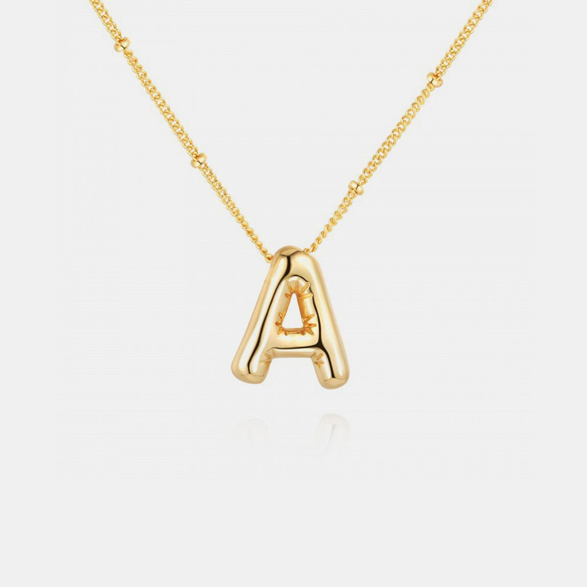 Gold-Plated Bubble Initial Necklace