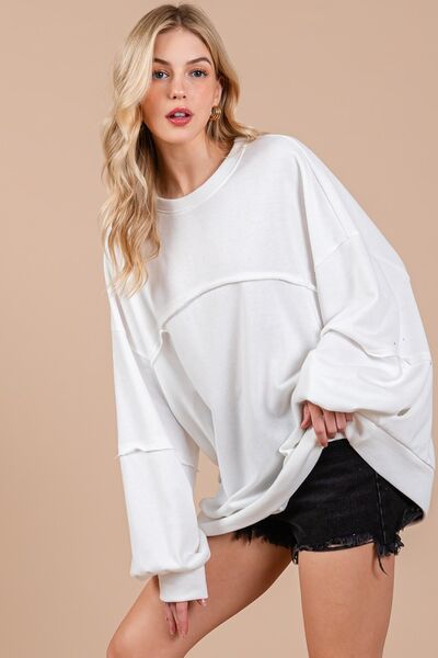 Ces Femme Exposed Seam Long Sleeve Sweatshirt - Willow & Oak