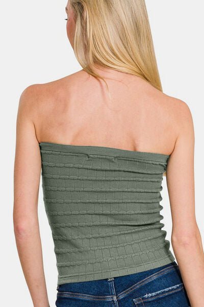 Zenana Ruched Twisted Sweetheart Neck Top - Willow & Oak